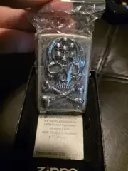 Rare Imported 3d Multi Skull Zippo Skull And Crossbones, Pirate Skull