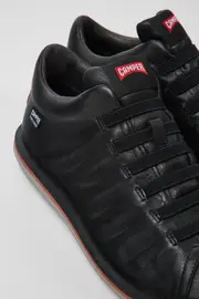 Beetle HYDROSHIELD® Black leather ankle boots for men
