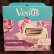 Gillette Venus Comfortglide Freesia Razor Blades - 4 Refill Cartridges