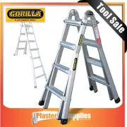 Gorilla Multi-Purpose Aluminium Ladder 1.2-2.1m 120kg A Frame Mighty 15 MM15-I