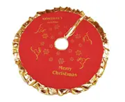 C351 90cm Snowflake Merry Christmas Tree Skirt Folded Christmas Tree Decorations for Xmas Holiday Decorations Indoor Outdoor