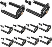 HOMSFOU 10pcs U-Shaped Phone Clamp for Selfie Stick Universal Phone Mount Easy Carrying Rotatable Design