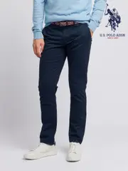 U.S. Polo Assn. Blue Mens Classic Chinos Trousers (N98184) | $150