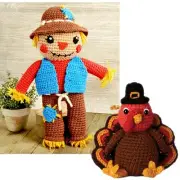Herrschners® Scarecrow & Gobbles-Set of 2 Crochet Kit