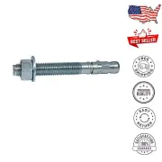 Durable 5/8" x 8-1/2" Zinc Plated Wedge Anchor - Box of 20 for Concrete