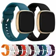 For Fitbit Versa 3 4/Sense 2 Watch Band Soft Silicone Wrist Strap Classic Buckle