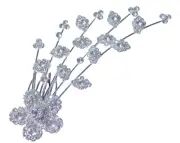 Crystal Bridal Combs decorated w. Sprigs of Flowers, Stunning Bridal Look