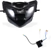 Indicators Flowing Turn Signal Motorcycle Headlight Fairing Headlight Mask for LC135 V2-V6 LED 12V 35W Smoked Shell Turn Signal Indicator