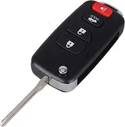 FLJKCT 4 Button Car Key Shell Remote Key Shell Case Folding Flip,for Infiniti G35 I35,for Nissan Sentra Altima Maxima