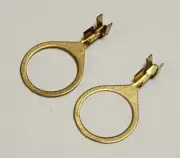 2 GROUND LUGS FOR 18 AWG BARE COPPER STRANDED GROUND WIRE SLIPS 1/4IP 48506JB