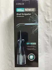 COSLUS Water Dental Flosser Pick for Teeth 4 Modes Cordless Portable 300ML Black