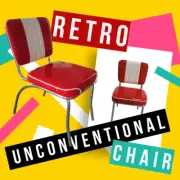 2 of 1950's Cafe Diner Pub Restaurant Mancave Chairs Garage Alfresco Dining Room