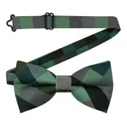 Mens Bow Tie Plaid Bow Tie for Men Pre Tied Adjustable Bow Tie for Bowtie 08