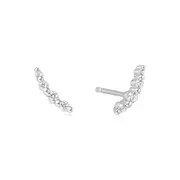 Ania Haie Silver Bezel Beaded Stone Stud Earrings