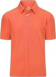 [werfami] Polo Shirt Men's Short Sleeve T-Shirt Summer Golf Polo Shirts Polo Shirt with Button Placket Quick-Drying Breathable Outdoor Tennis Casual Shirt M-3XL