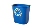 New Rubbermaid Deskside 2955 Wastebasket Recycling Small - Blue / White 12.9L