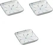 Set of 3, Hand-Painted Ami Mei Dishes (Large) 4.7 x 4.5 x 0.8 inches (12 x 11.5 x 2 cm) | Setomonohonpo