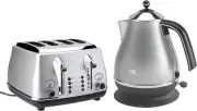 Icona Classic Breakfast Collection, Bundle Includes 4-Slice Toaster and Electric