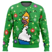 Homer Bush Meme The Simpsons Ugly Christmas Sweater Christmas Sweater Gift Santa Claus Pullover Men 3d Sweatshirt And Top Autumn 7 L