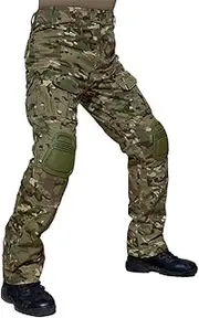 [BUTERULES] Men Military Pants with Knee Pads Airsoft Tactical Cargo Pants Army Soldier Combat Pants