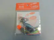 H & H 3/8OZ SPINNERBAIT WILLOW DOUBLE SPINNER ORG BROWN CHART