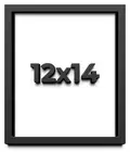 12x14 Shadow Box Frame Black | 2 Inches Deep Real Wood Contemporary Shadowbox Di