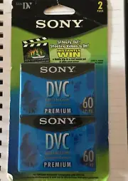 Pack of 2 - Sony DVC MiniDV 60 Premium Blank Video Tape Cassettes Mini-DV