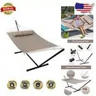 Heavy Duty 2-Person Hammock with Durable Stand - Perfect for Outdoor Relaxation