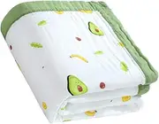 UPKOCH Infant Bath Towel Avocado 4-Layer Soft Baby Towel 110x110cm Toddler Newborn