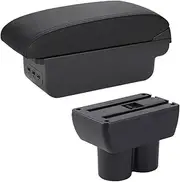 Car Armrest Box Armrest Box Fit for Suzuki Jimny JB23 JB43 Car Armrest 1999-2017 Retrofit Parts Arm Storage Box Car Accessory Car Armrests(B2 Black line 3USB)