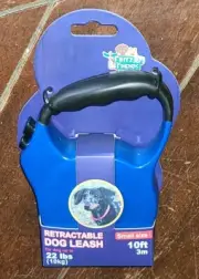 10ft BLUE Small Retractable Dog Leash for Dogs up to 22 lbs.