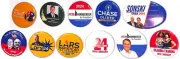 Set of 11 Different 2024 Third Party Candidates for President Buttons