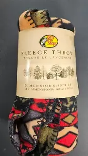 Bass Pro Shops Fleece Throw Blanket "Deer Sripe" Aztec 43"×65"