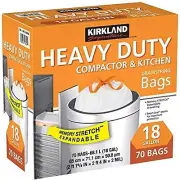 KIRKLAND SIGNATURE Compactor Kitchen Trash Bag with Gripping Drawstring Secure