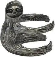 [TG,LLC] Treasure Gurus Sterling Silver Sloth Finger Ring Metal Fashion Accessory Cute Women's Jewelry Animal Gift, OT-SLOTHRING