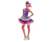 Jellybean Adult Colourful Clown Costume