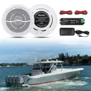 Herdio 6.5" Bluetooth Boat Speakers Marine Home Car Waterproof Stereo System USA