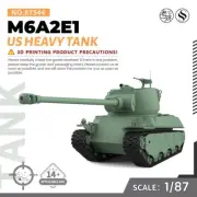 SS87544 1/87 HO Scale Railway Military Model Kit US M6A2E1 Heavy Tank 3D RESIN