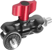 KiBcsLic Double Ball Head Adapter Camera Mount 1/4" Thread Flexible for Shoe Mount Phone Tripod
