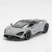 Die-cast Alloy Diecast 1:32 for McLaren 765LT Sports Car Model Doors Opened Pull Back Vehicle Models Exquisite Presents Miniature Vehicle(Titanium)