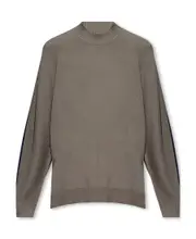 Homme Plissé Issey Miyake Stripe Panelled Crewneck Jumper 1,3 Green