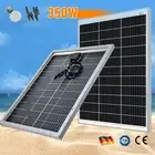 350W 12V Mono Bifacial Solar Panel Home Off Gird Battery Charging Power 350Watt