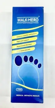 Walk Hero Medical Orthotic insoles Men 7-7.5 Plantar Fasciitis Arch Supports (bm