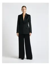 [Cue] Stretch Satin Hourglass Blazer