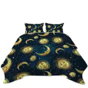 Moon and Sun in Space Coverlet