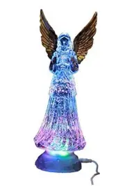 Dalax- Angel LED Lighted Sparkling Color Changing Snow Globe Water Lamp with 6