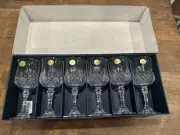 Set of 6 Longchamp Cristal d'Arques Wine Glasses 7½ oz. 7¼" New