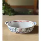 Sanrio Hello Kitty x Bakuzan gama Gratin Plate Bowl Hello Kitty Blue New Japan