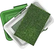 Indoor Dog Potty Grass Pad – 3-Layer Splashproof Turf Pad With Tray For Pets | Washable Non-Slip Synthetic Grass Toilet For Puppies, Small Dogs, Or Medium Cats | Reusable Pet Training Mat For Home Use