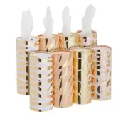 YOUR CHOICE: 1x UNOPENED Cylinder Round Box of Tissue (Pink/Gold Animal Prints)